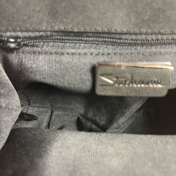 Stephanie Snakeskin  prints Rhinestone Vintage Metallic gray evening Bag. - Picture 13 of 13